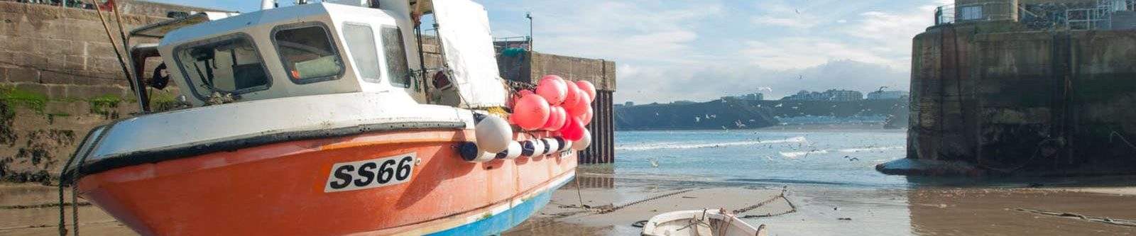 Boat in Newquay harbour