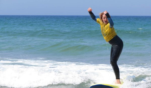 girl on surf board