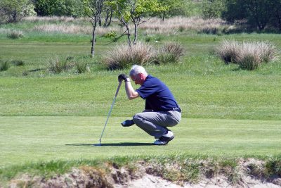 man playing golf