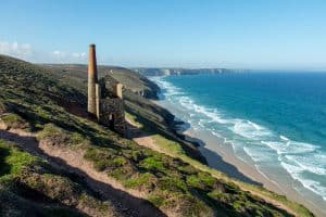 Wheal Coates mine engine and the sea