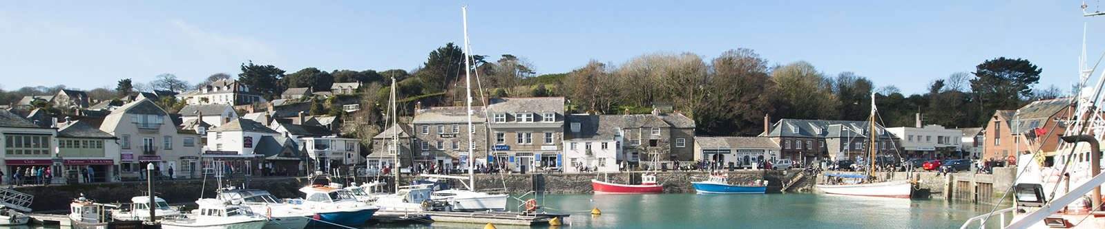 Padstow town by harbour