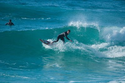 Man going surfing