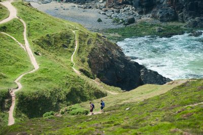 people walking the cliffs