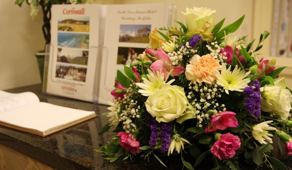 bouquet in reception