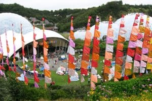 flags outside the Eden Project
