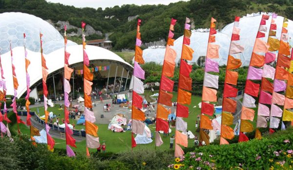flags outside the Eden Project