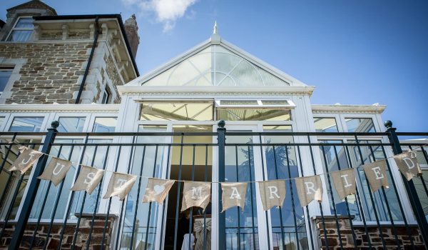 bunting outside Beaucliffes