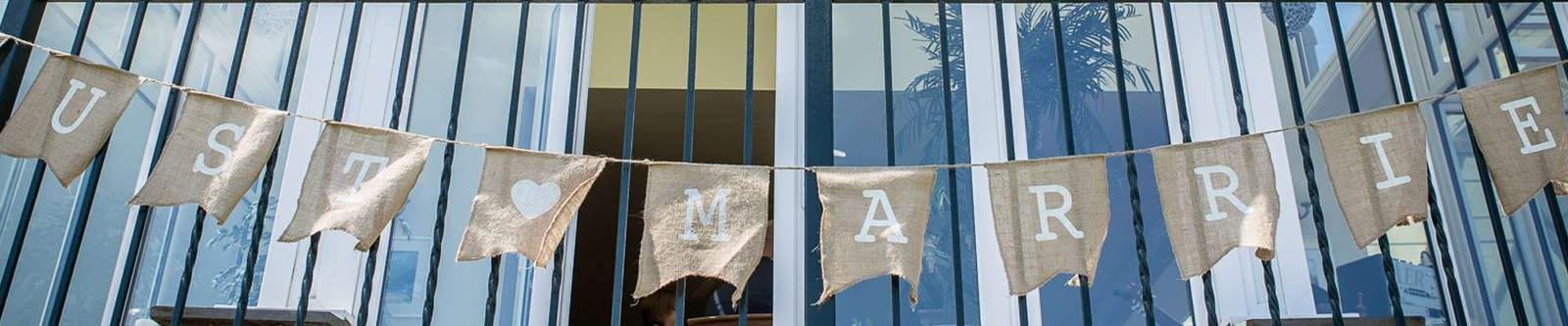 Just Married bunting