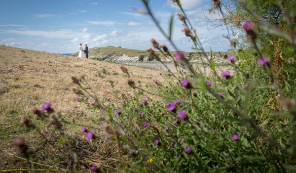 bridal couple at Porth