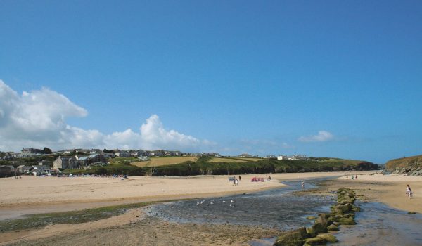 Porth beach from the north