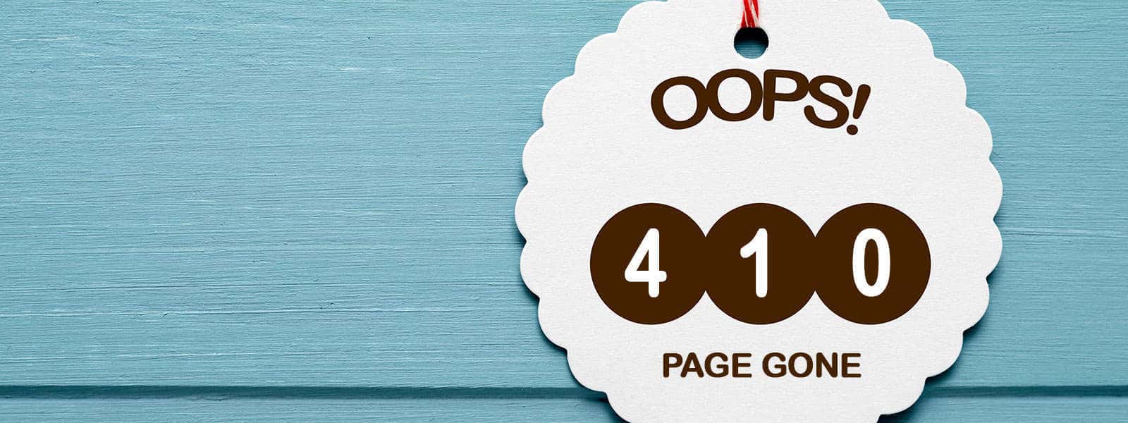 410 page gone message