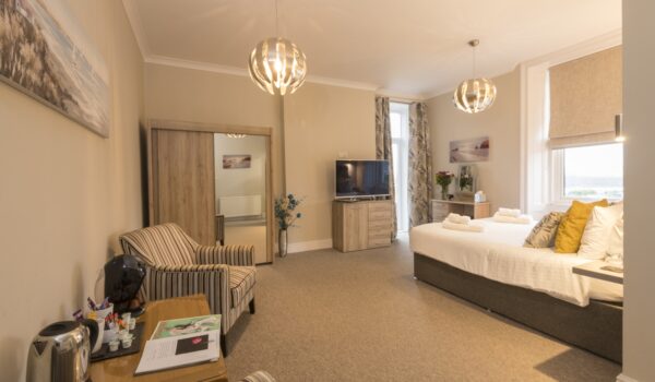 Interior of Superior King Balcony Beach View room