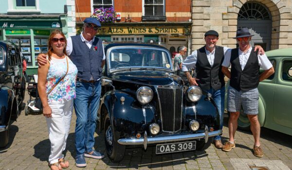 Truro Classic Car Show exhibitors on Lemon Quay